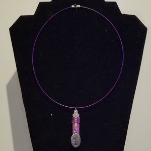 Purple Hidden Treasure Bottle Necklace